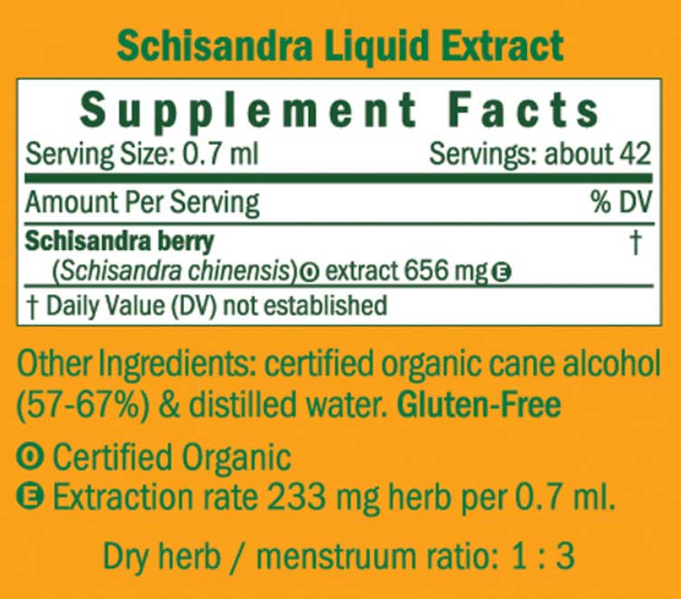 Herb Pharm Schisandra Ingredients