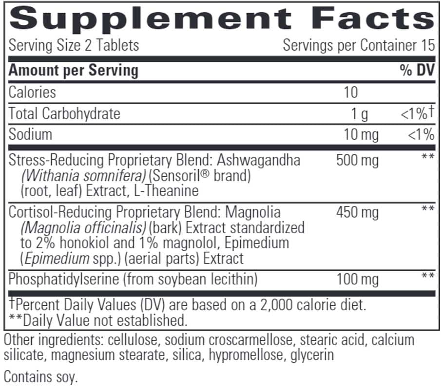 Integrative Therapeutics Cortisol Manager Ingredients 