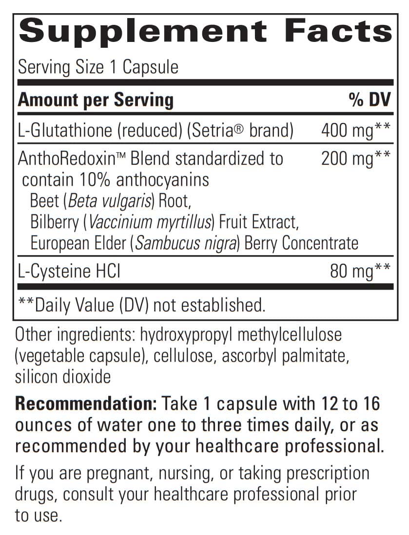 Integrative Therapeutics Glutathione Cell Defense Ingredients