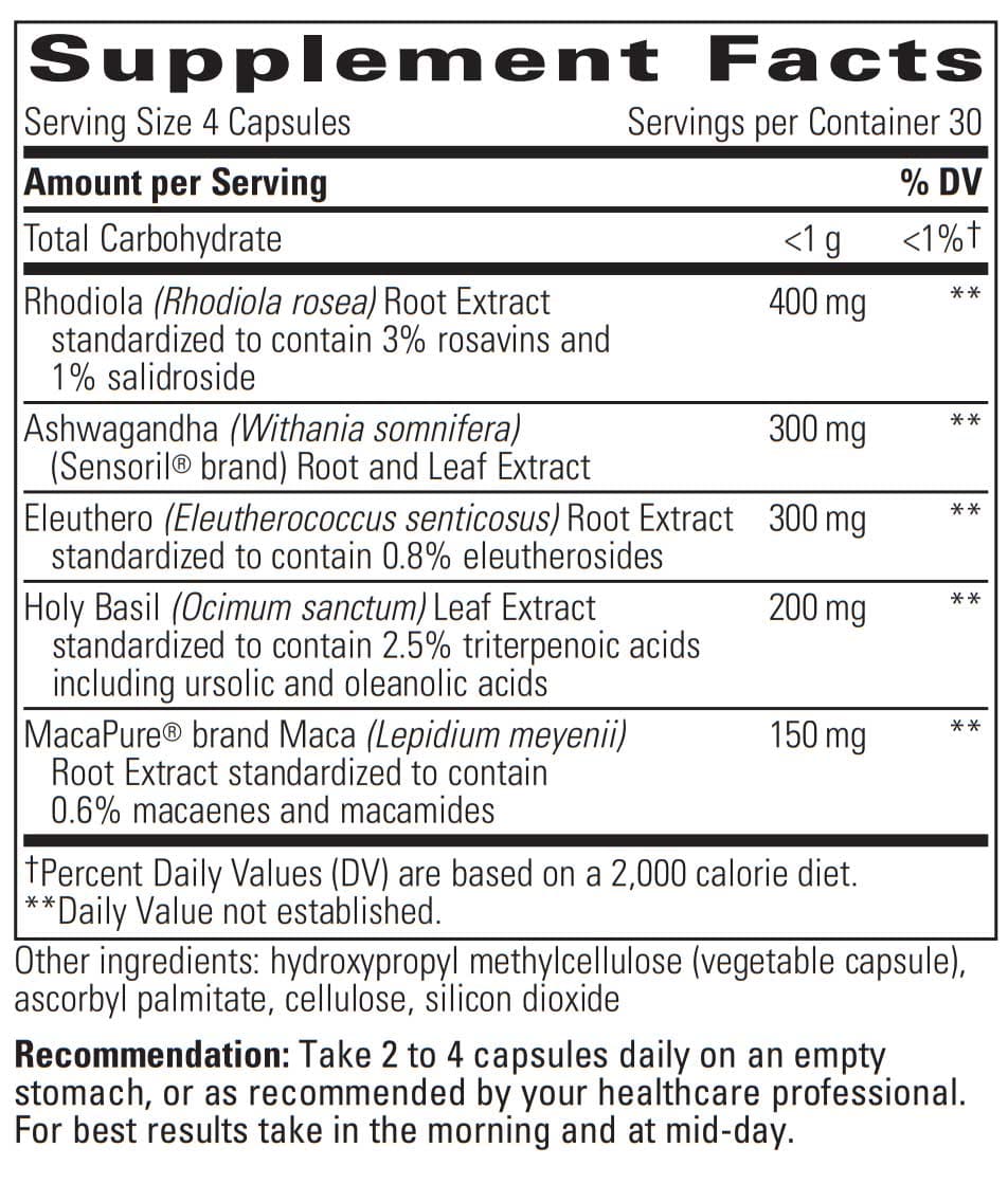 Integrative Therapeutics HPA Adapt Ingredients