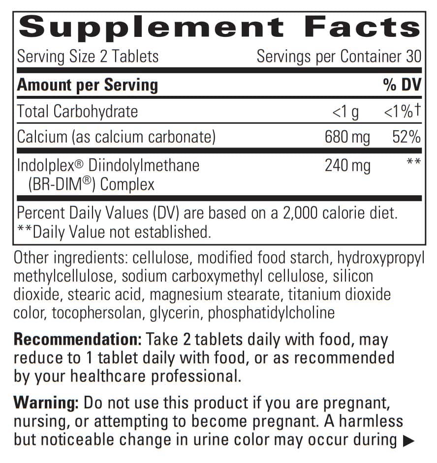 Integrative Therapeutics Indolplex with BR-DIM (Formerly Indolplex with DIM) Ingredients