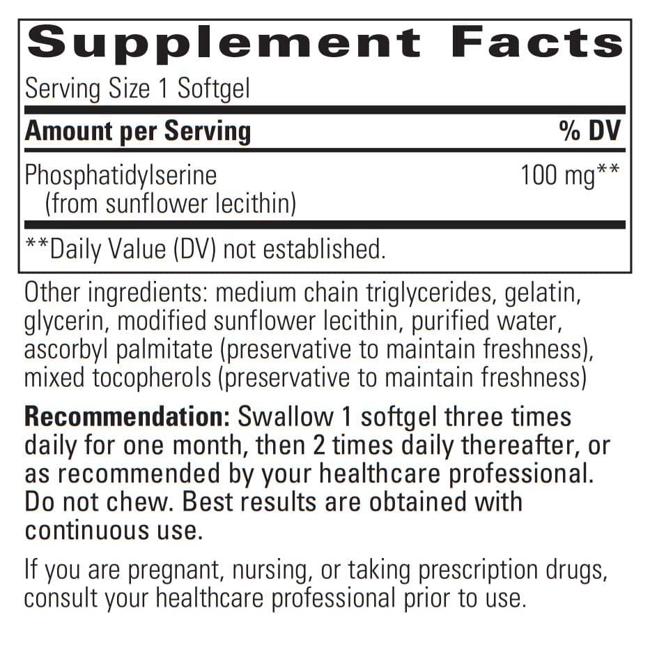 Integrative Therapeutics Phosphatidylserine Ingredients