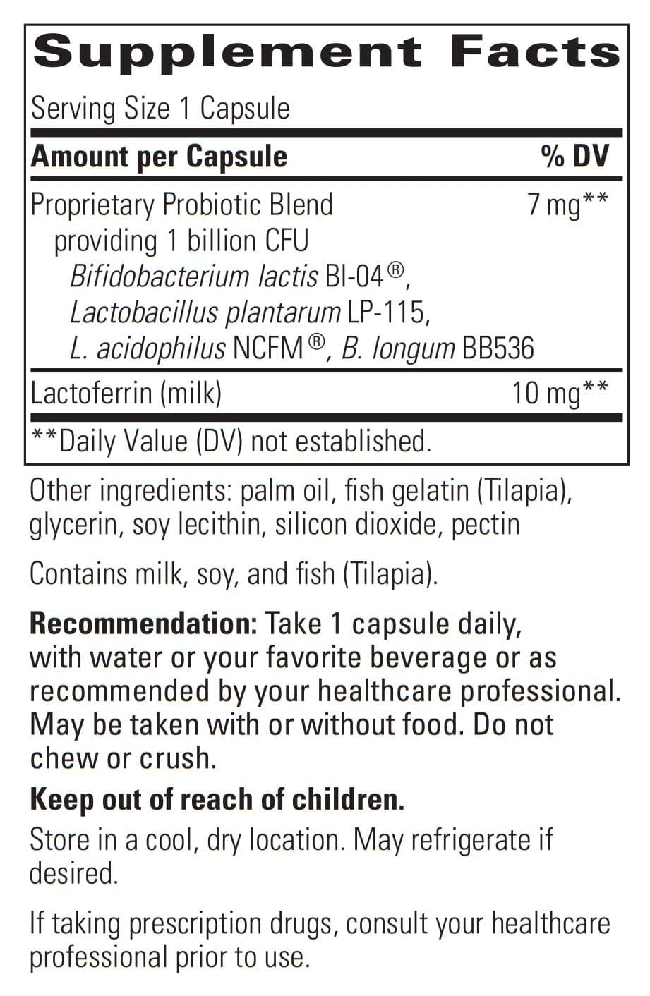 Integrative Therapeutics Pro-Flora Immune Ingredients