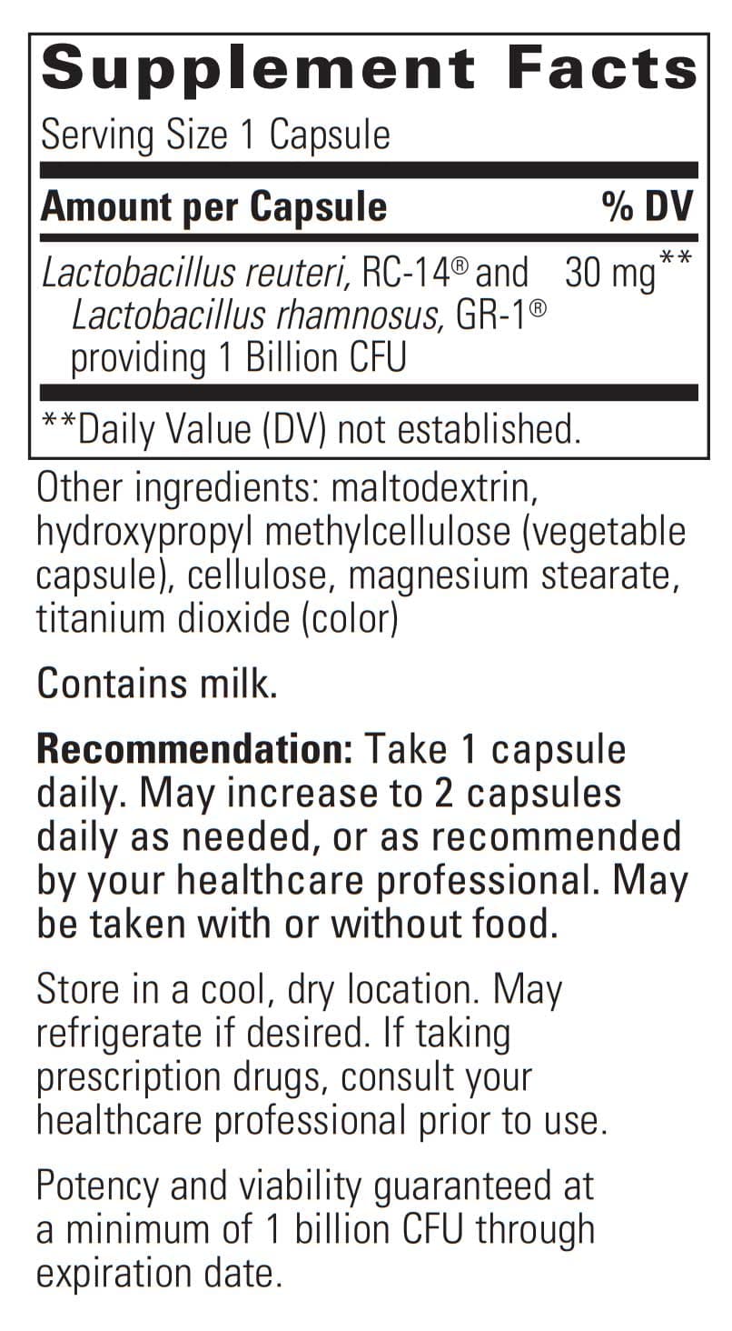 Integrative Therapeutics Pro-Flora Women's Probiotic Ingredients