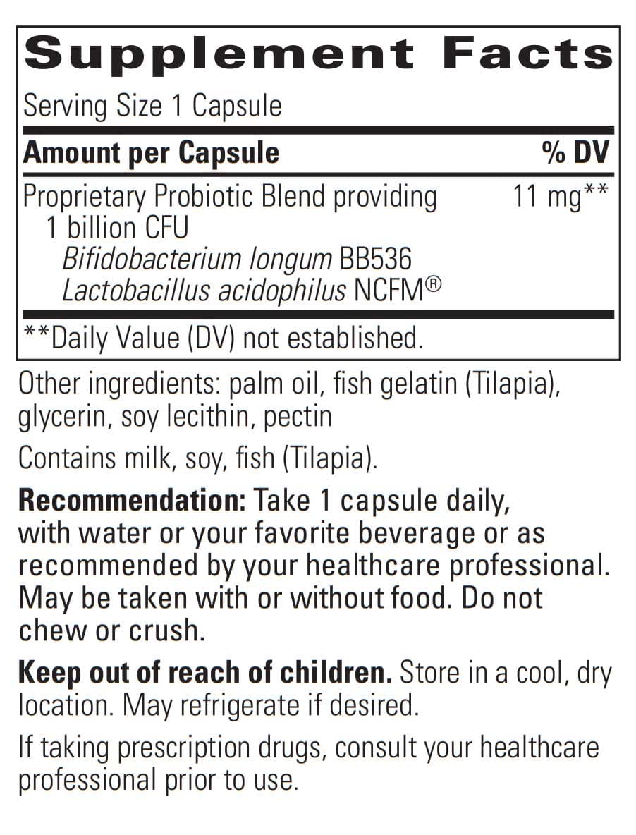 Integrative Therapeutics Probiotic Pearls Ingredients