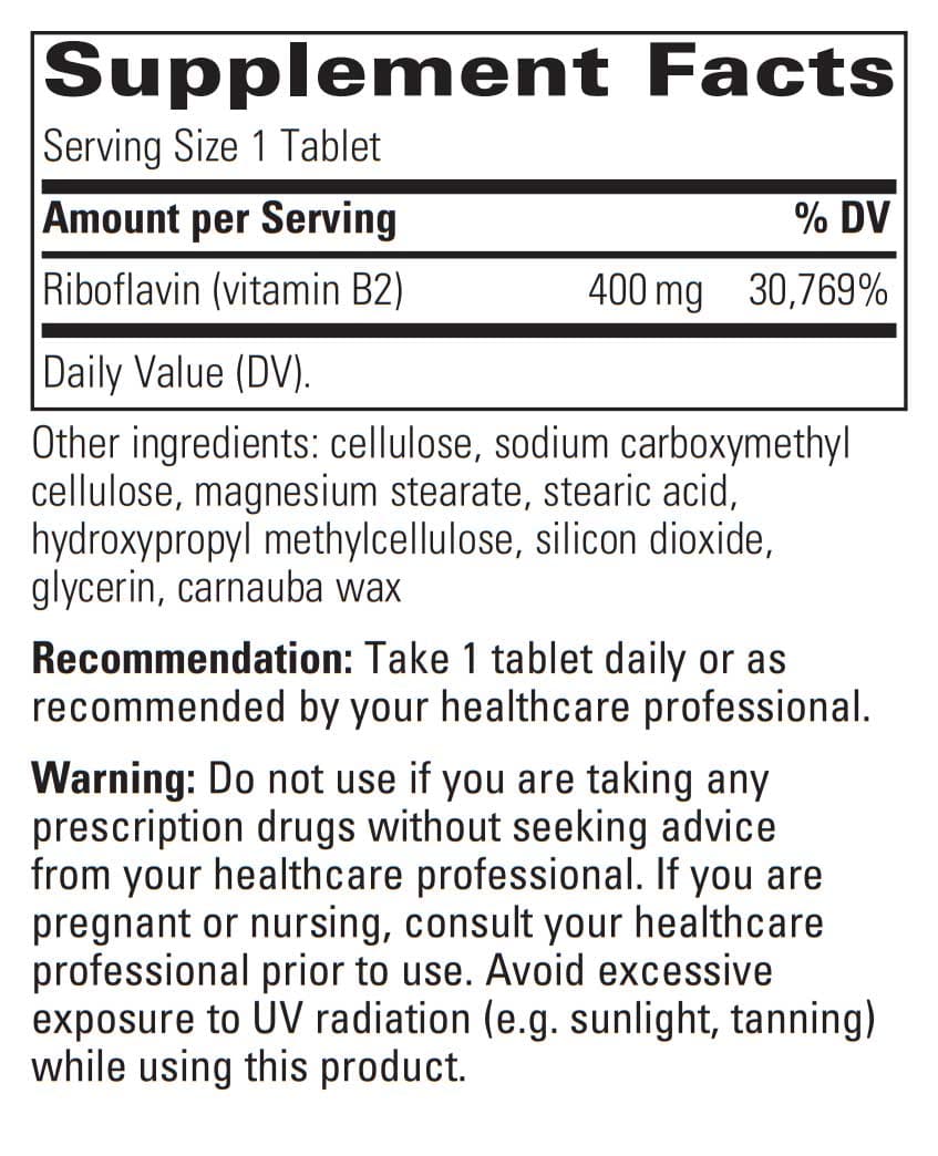Integrative Therapeutics Riboflavin Ingredients