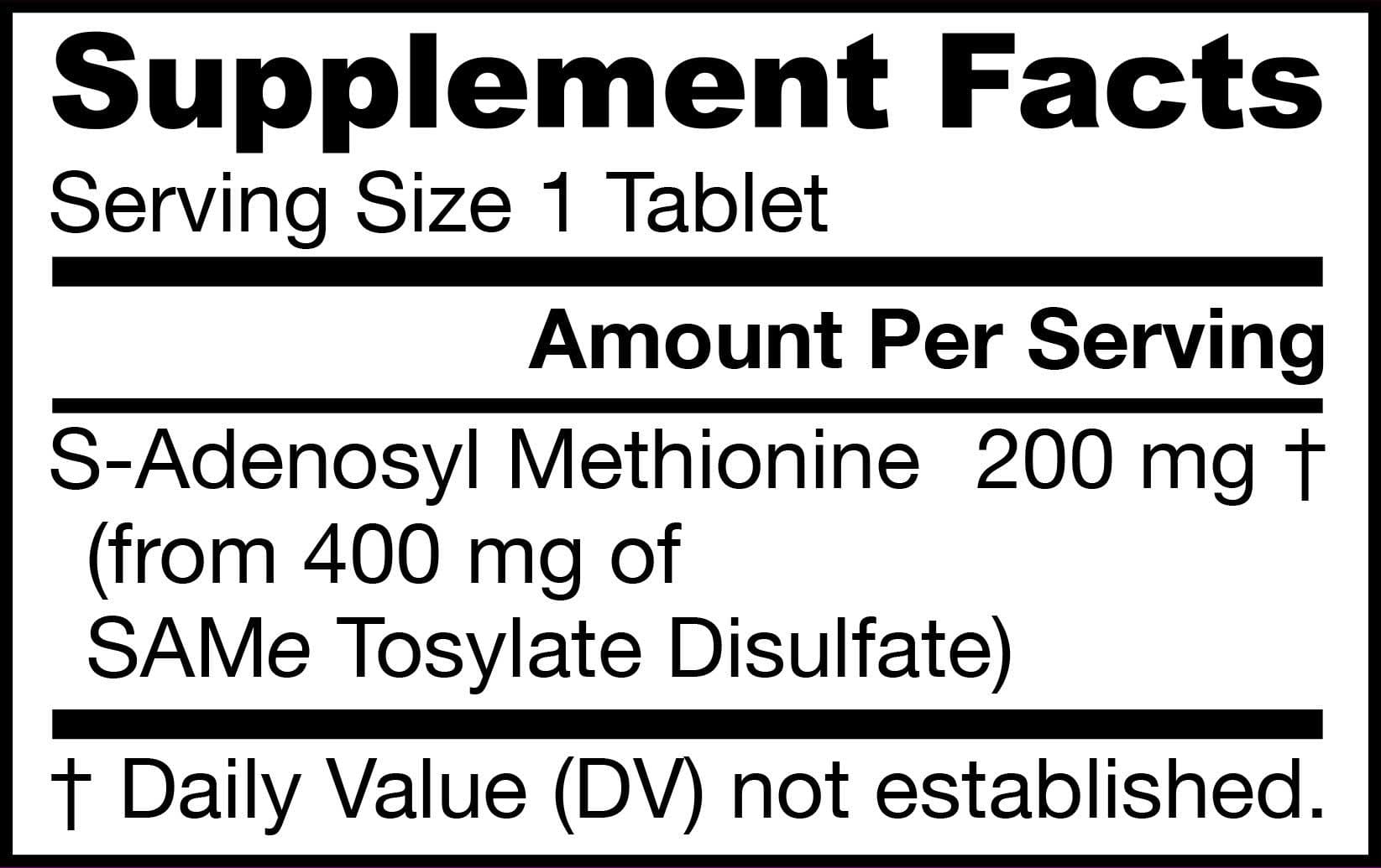 Jarrow Formulas Sam-e 200 mg Ingredients