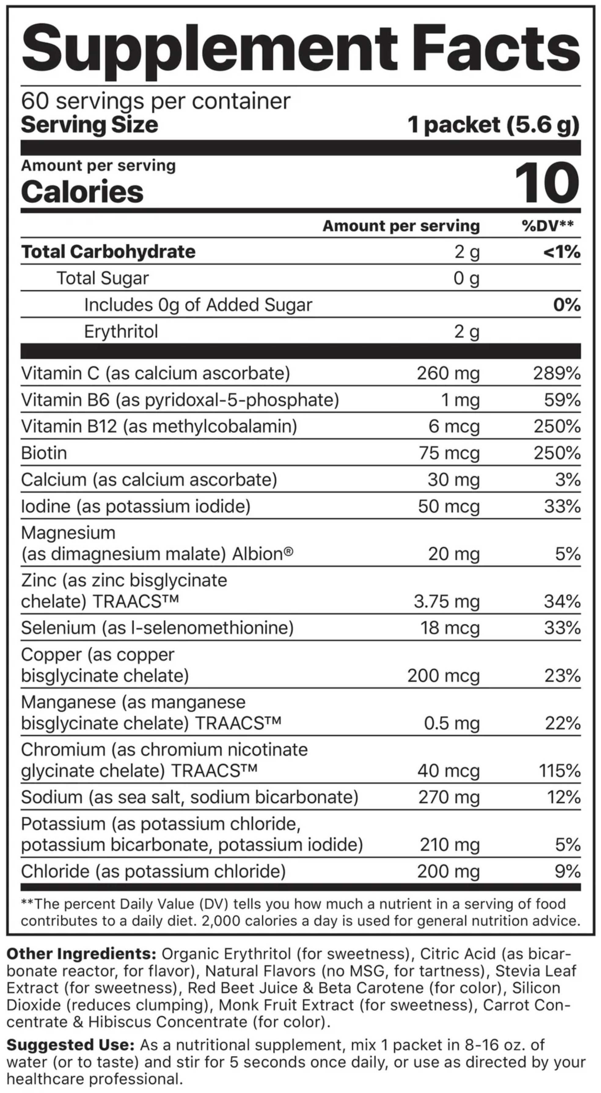 Jigsaw Health Electrolyte Supreme Fruit Punch Ingredients