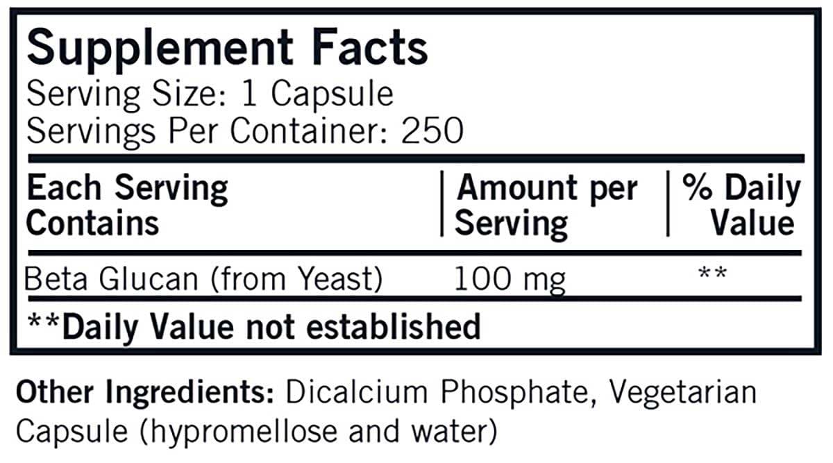 Kirkman Beta Glucan (1,3/1,6) Ingredients