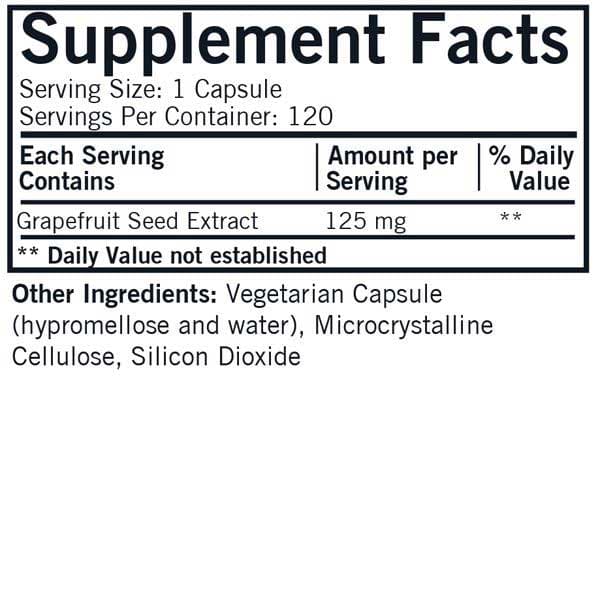 Kirkman Grapefruit Seed Extract Ingredients