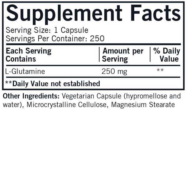 Kirkman L-Glutamine 250 mg Ingredients