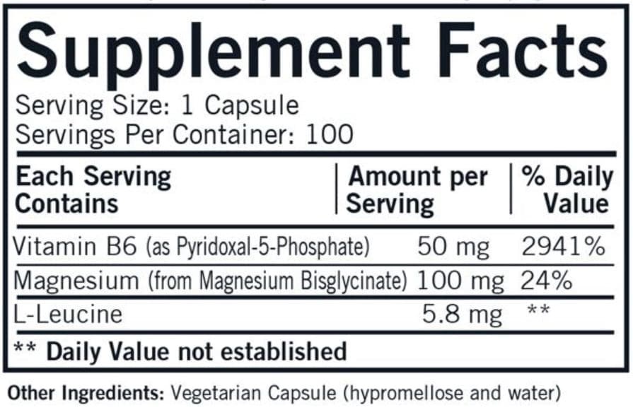 Kirkman P-5-P with Magnesium Bisglycinate Ingredients