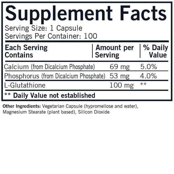 Kirkman Reduced L-Glutathione Ingredients