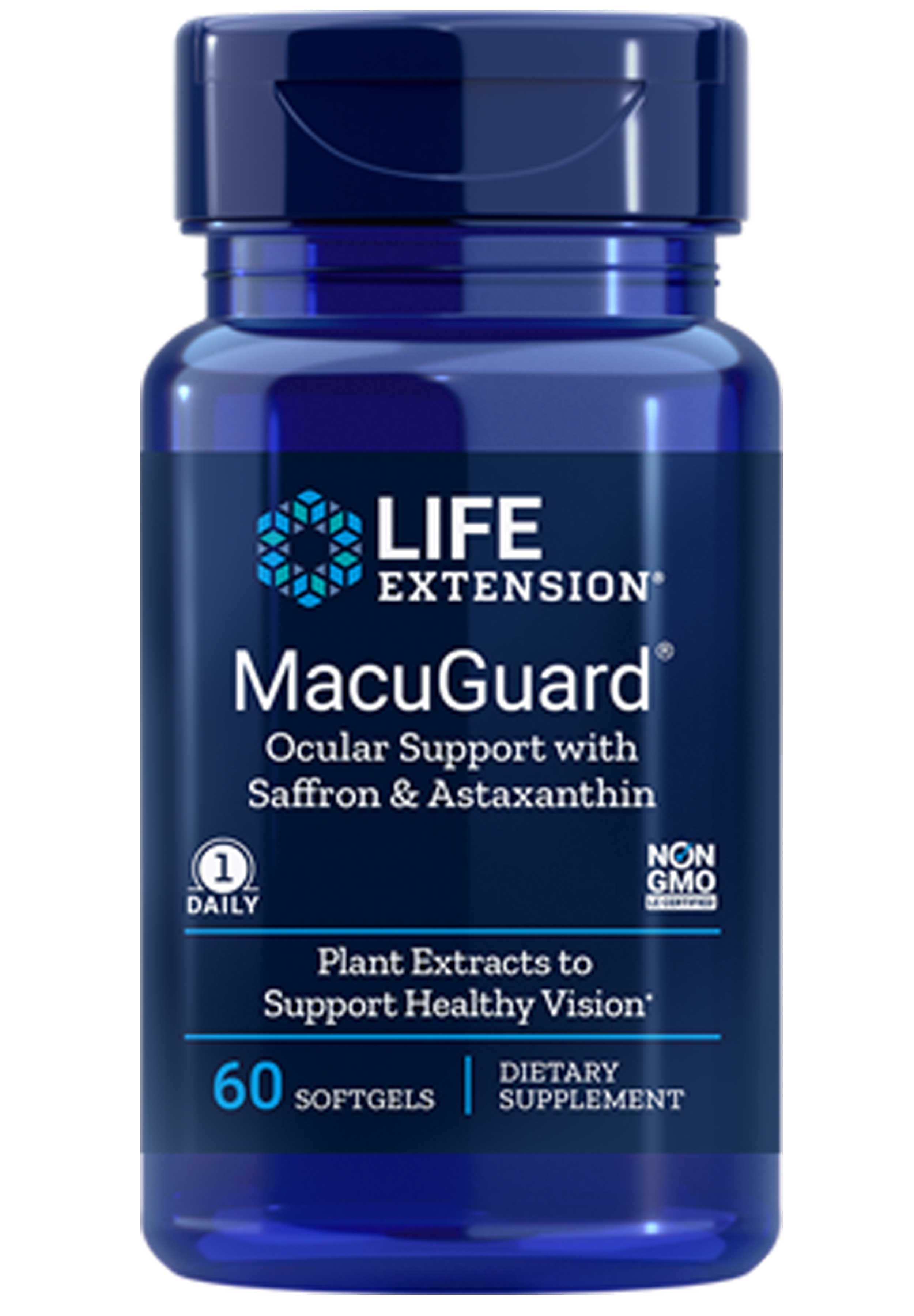 Life Extension MacuGuard Ocular Support with Saffron and Astaxanthin 
