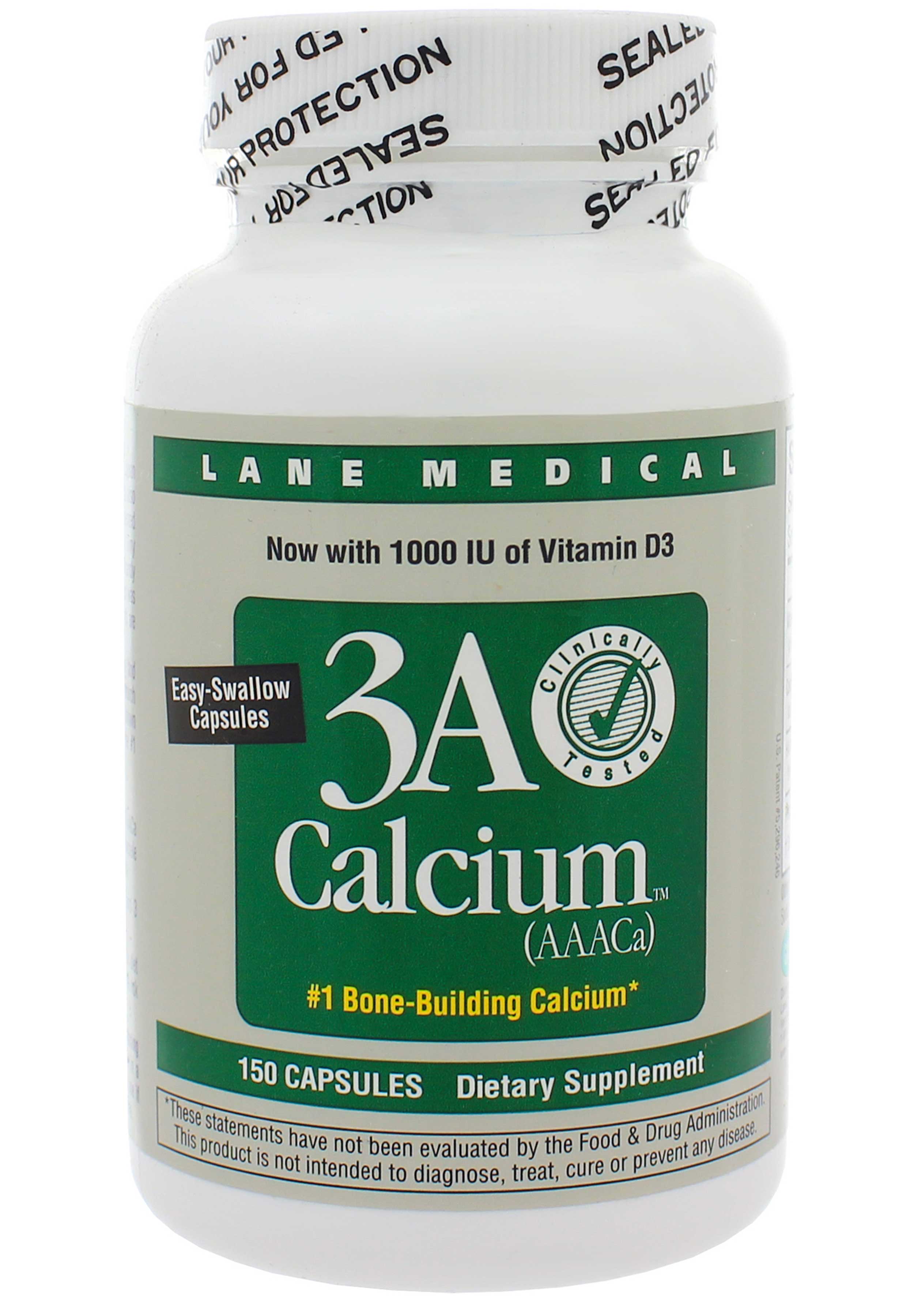 Lane Medical 3A Calcium 1000 IU Of Vitamin D3