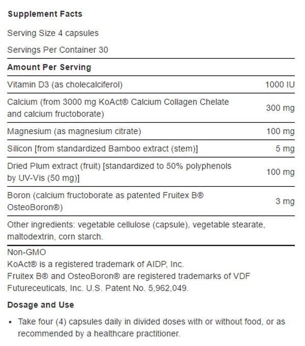 Life Extension Bone Strength Formula with KoAct Ingredients