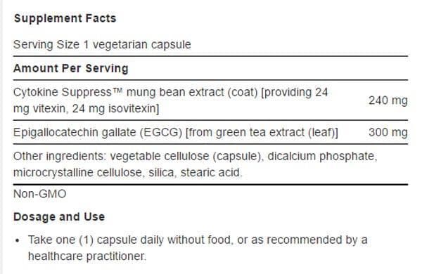 Life Extension Cytokine Suppress Ingredients