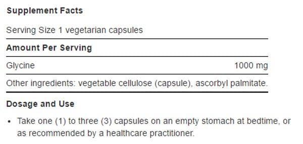 Life Extension Glycine Ingredients