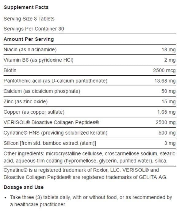 Life Extension Hair, Skin & Nails Rejuvenation Formula with VERISOL Ingredients