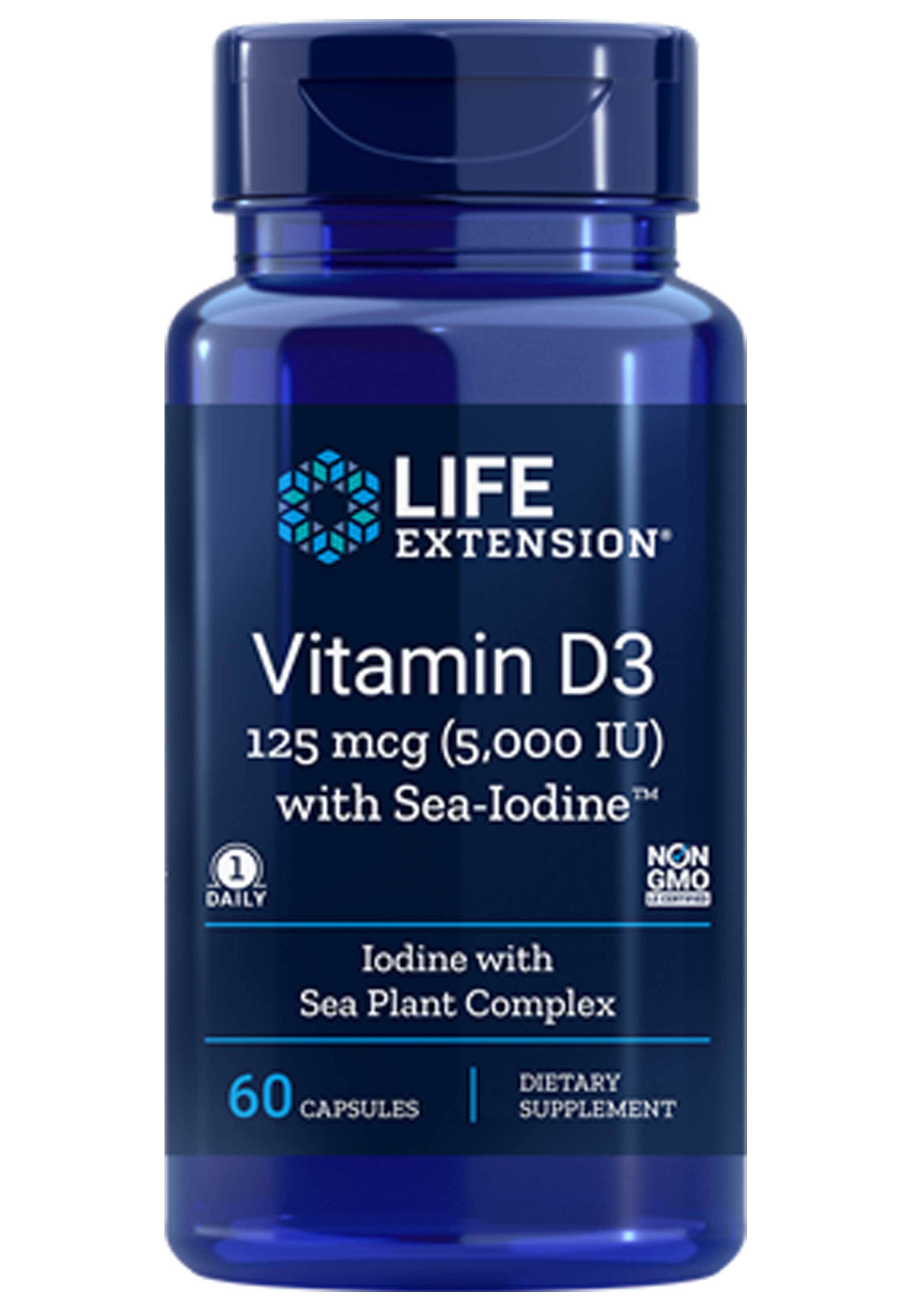 Life Extension Vitamin D3 with Sea-Iodine