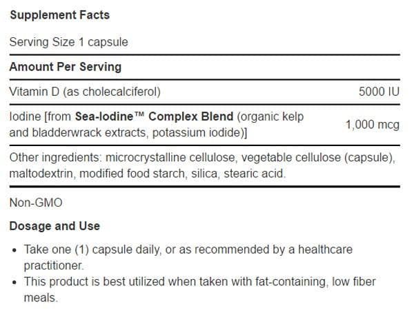 Life Extension Vitamin D3 with Sea-Iodine Ingredients