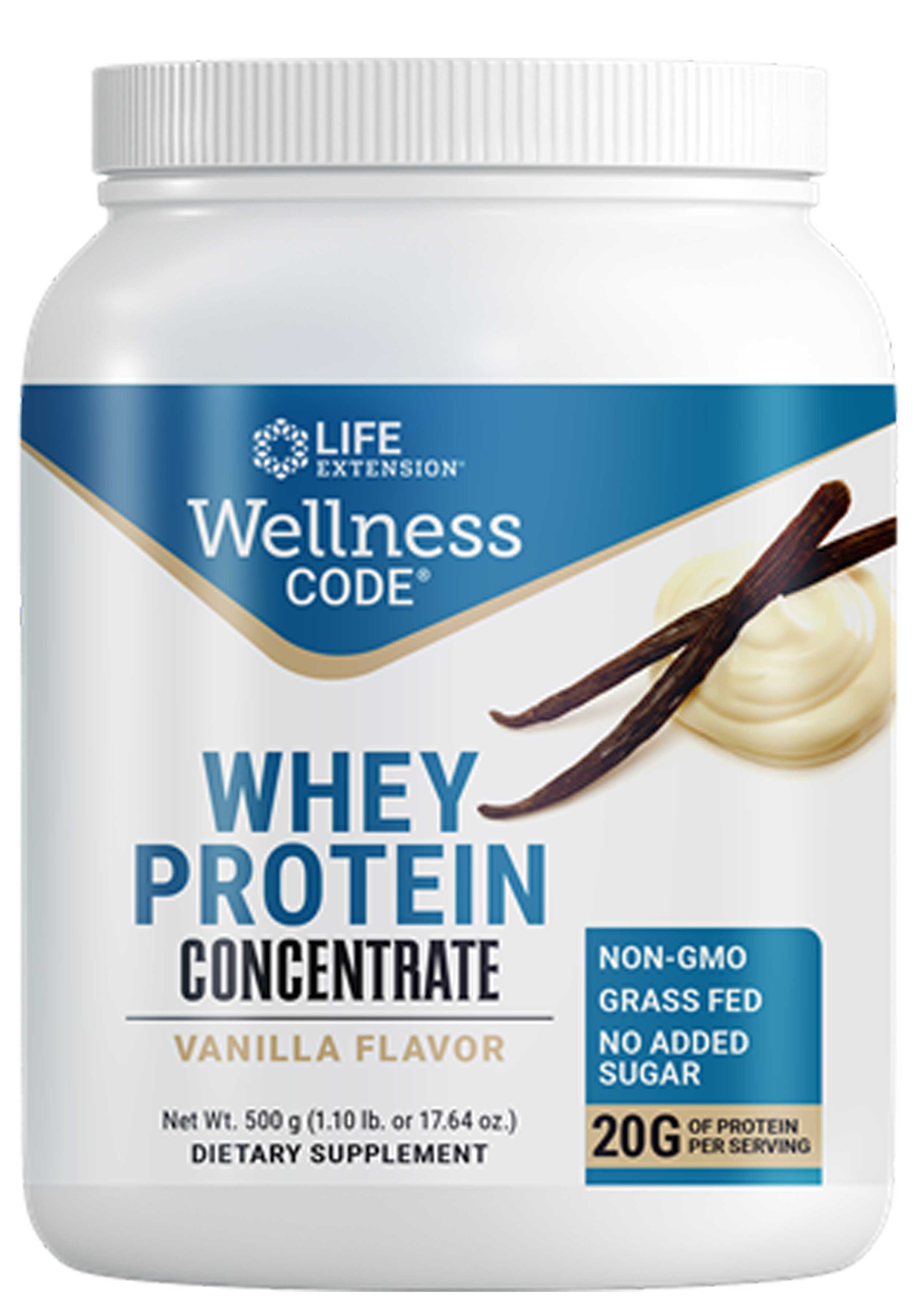 Life Extension Wellness Code Whey Protein Concentrate Vanilla