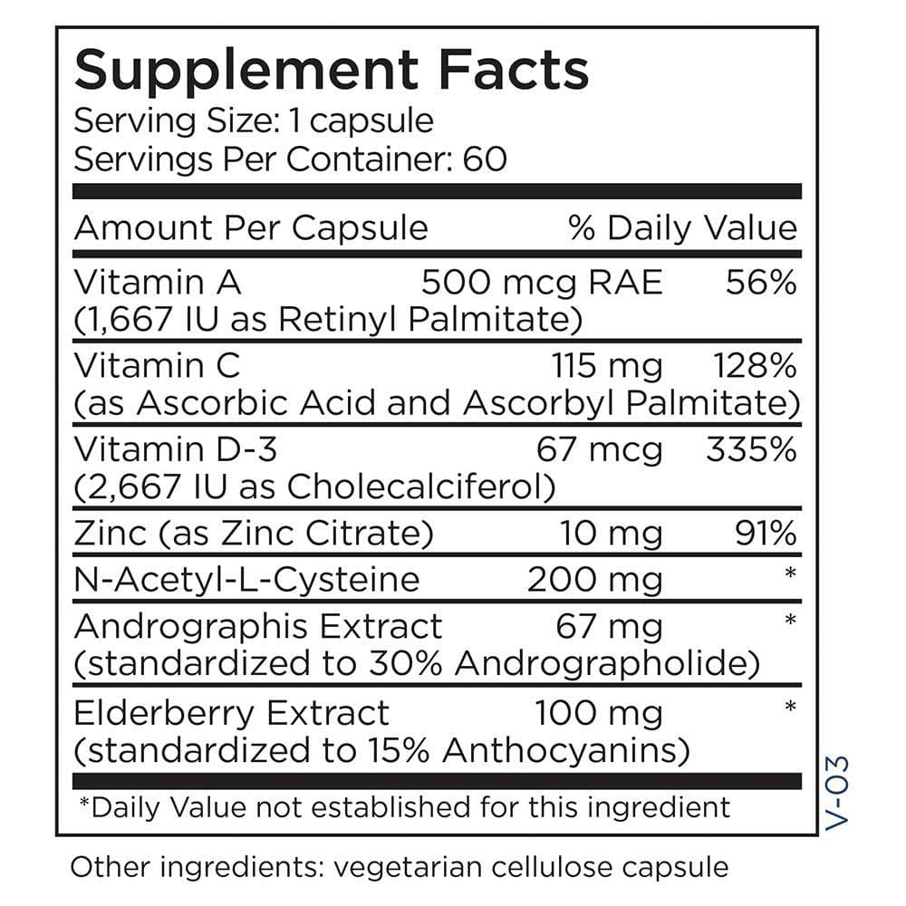 Metabolic Maintenance Acute Immune Boost Ingredients