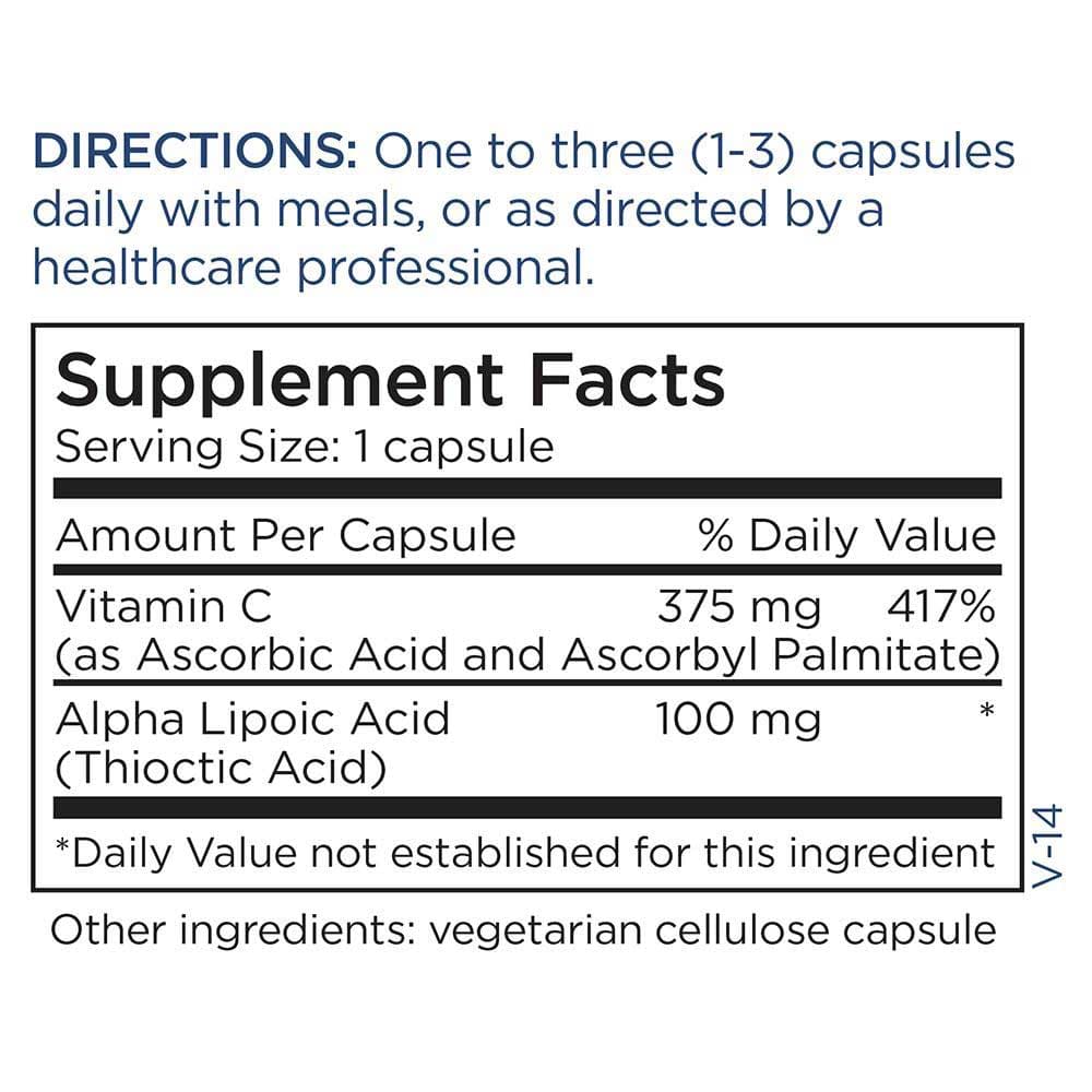 Metabolic Maintenance Alpha Lipoic Acid Ingredients