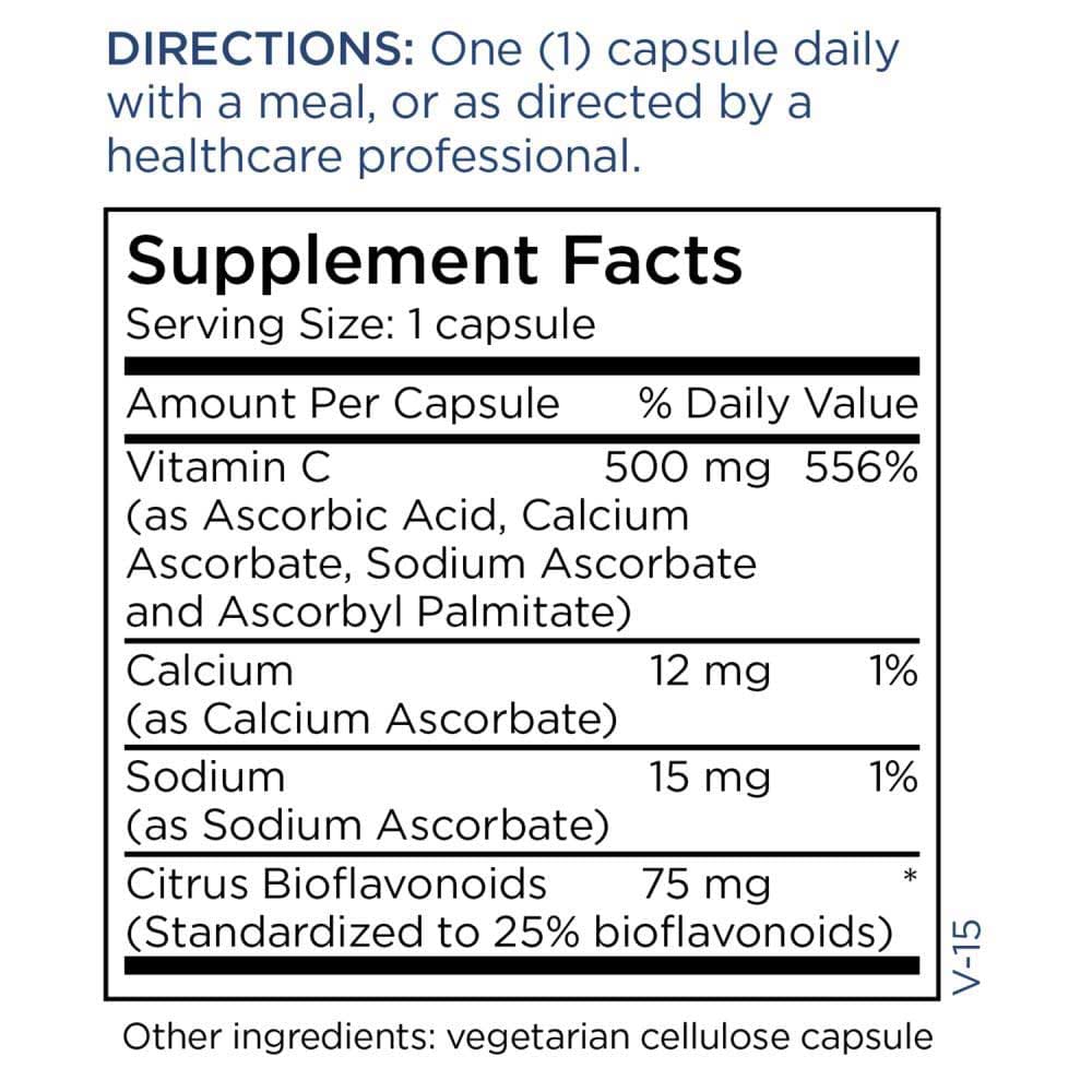 Metabolic Maintenance Buffered Vitamin C Ingredients