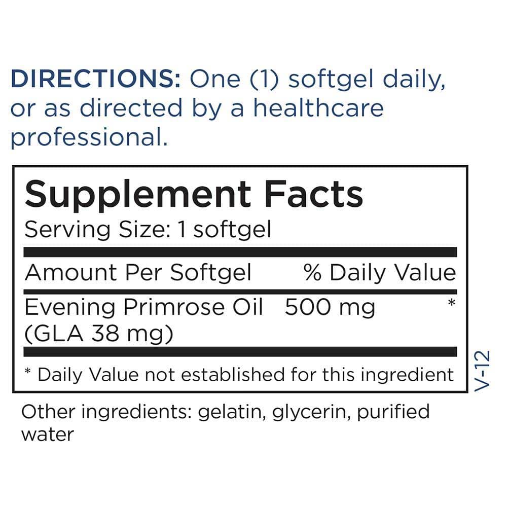Metabolic Maintenance Evening Primrose Oil 500 mg Ingredients