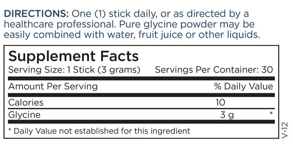 Metabolic Maintenance Glycine Sticks Ingredients