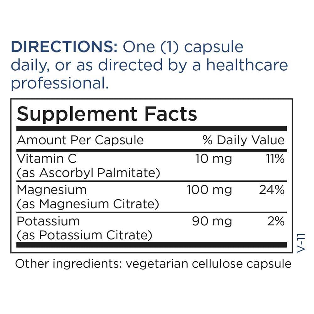 Metabolic Maintenance Potassium Magnesium Citrate Ingredients