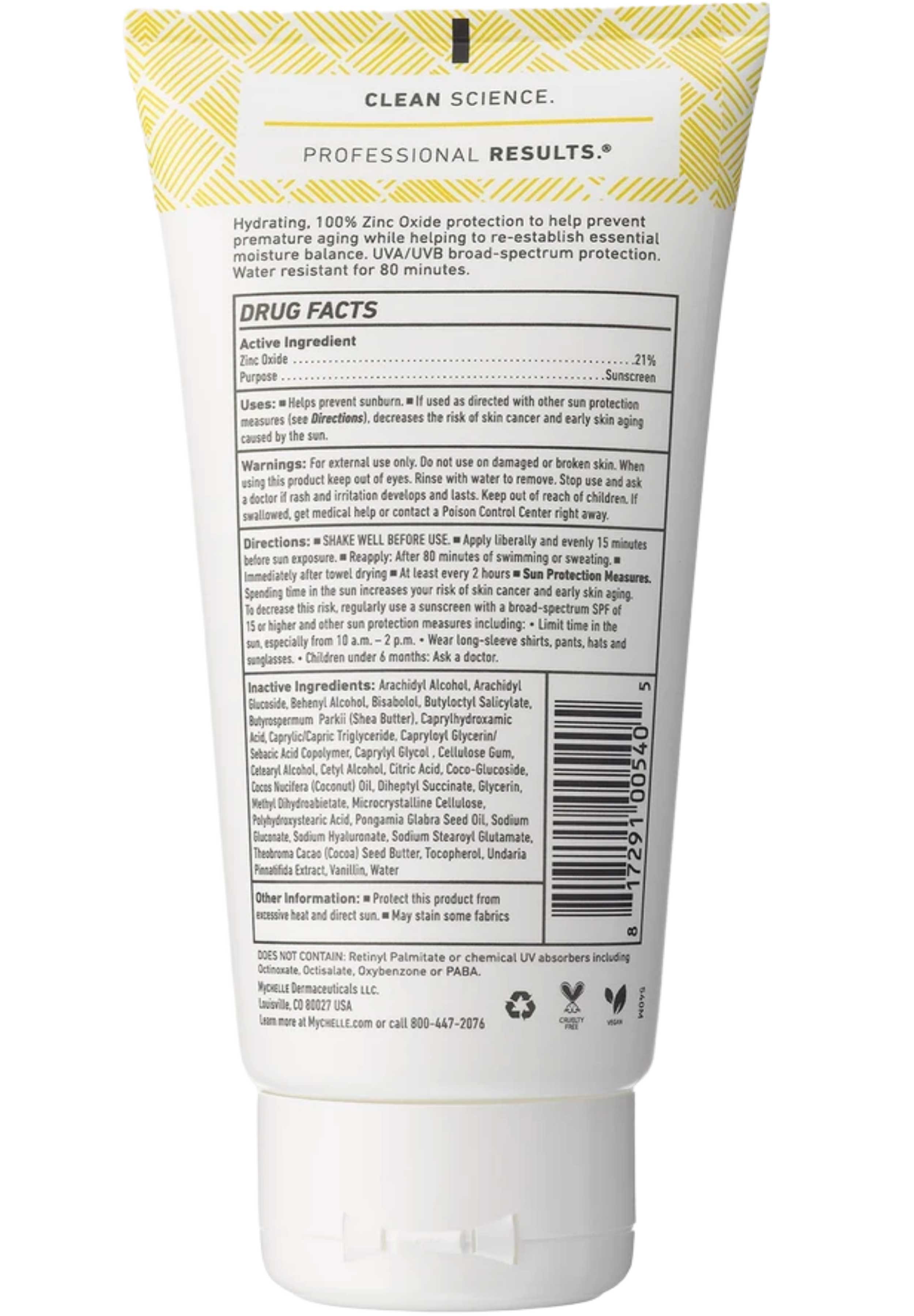MyChelle Dermaceuticals Replenishing Solar Defense Body Lotion SPF 50 Ingredients