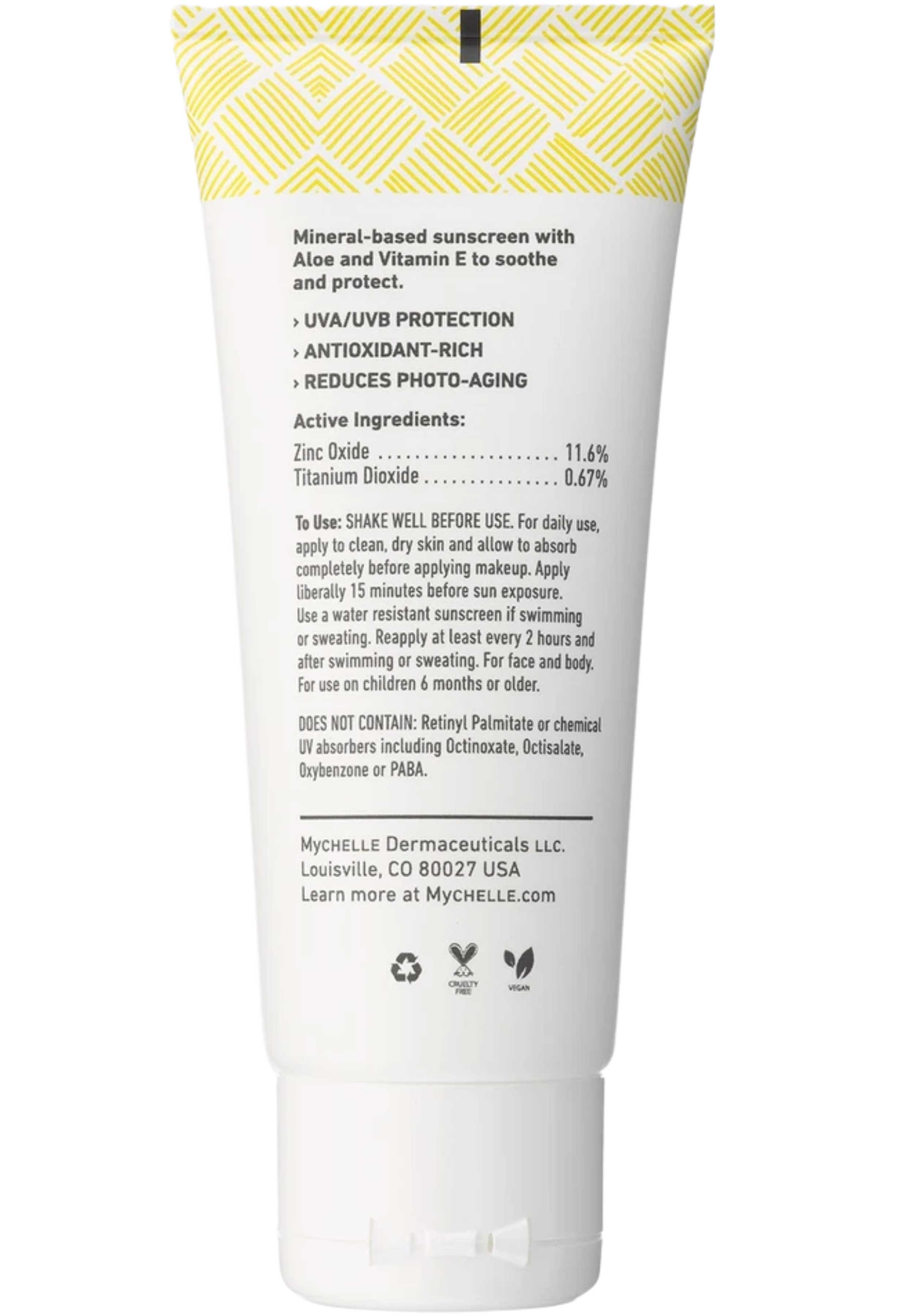 MyChelle Dermaceuticals Sun Shield Coconut SPF 28 Ingredients