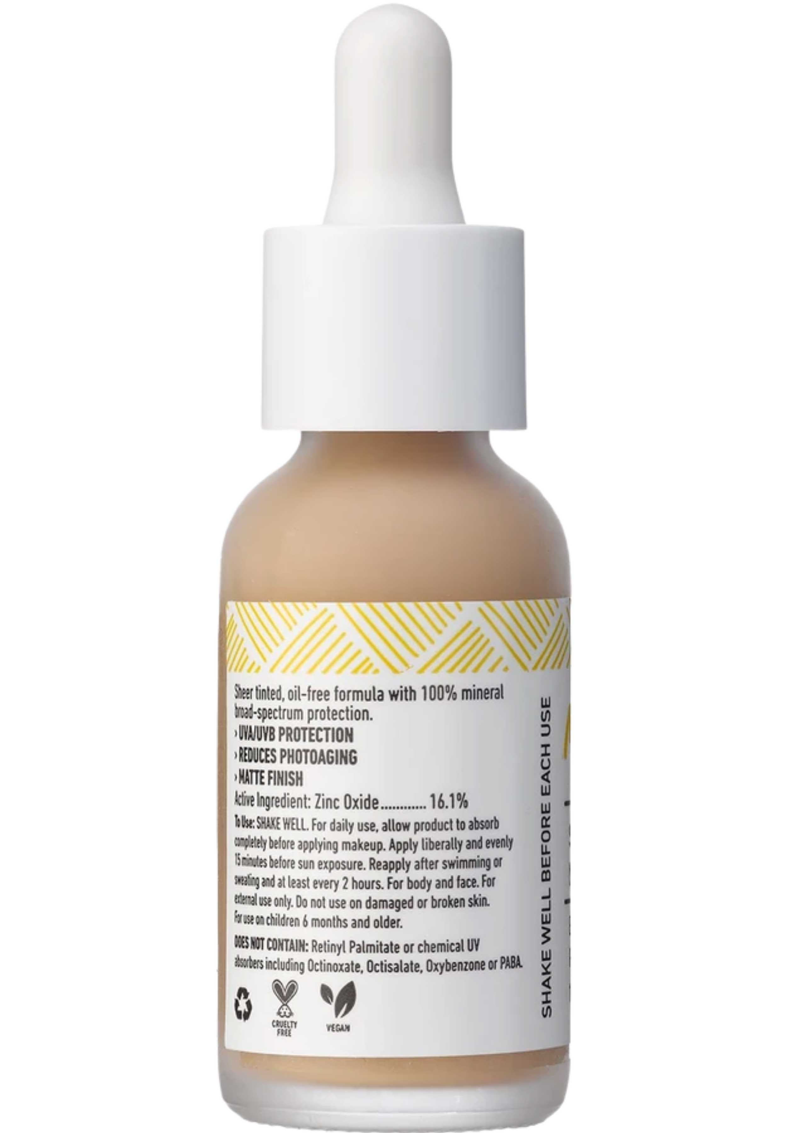 MyChelle Dermaceuticals Sun Shield Liquid SPF 50 - Light/Medium (Nude) Ingredients