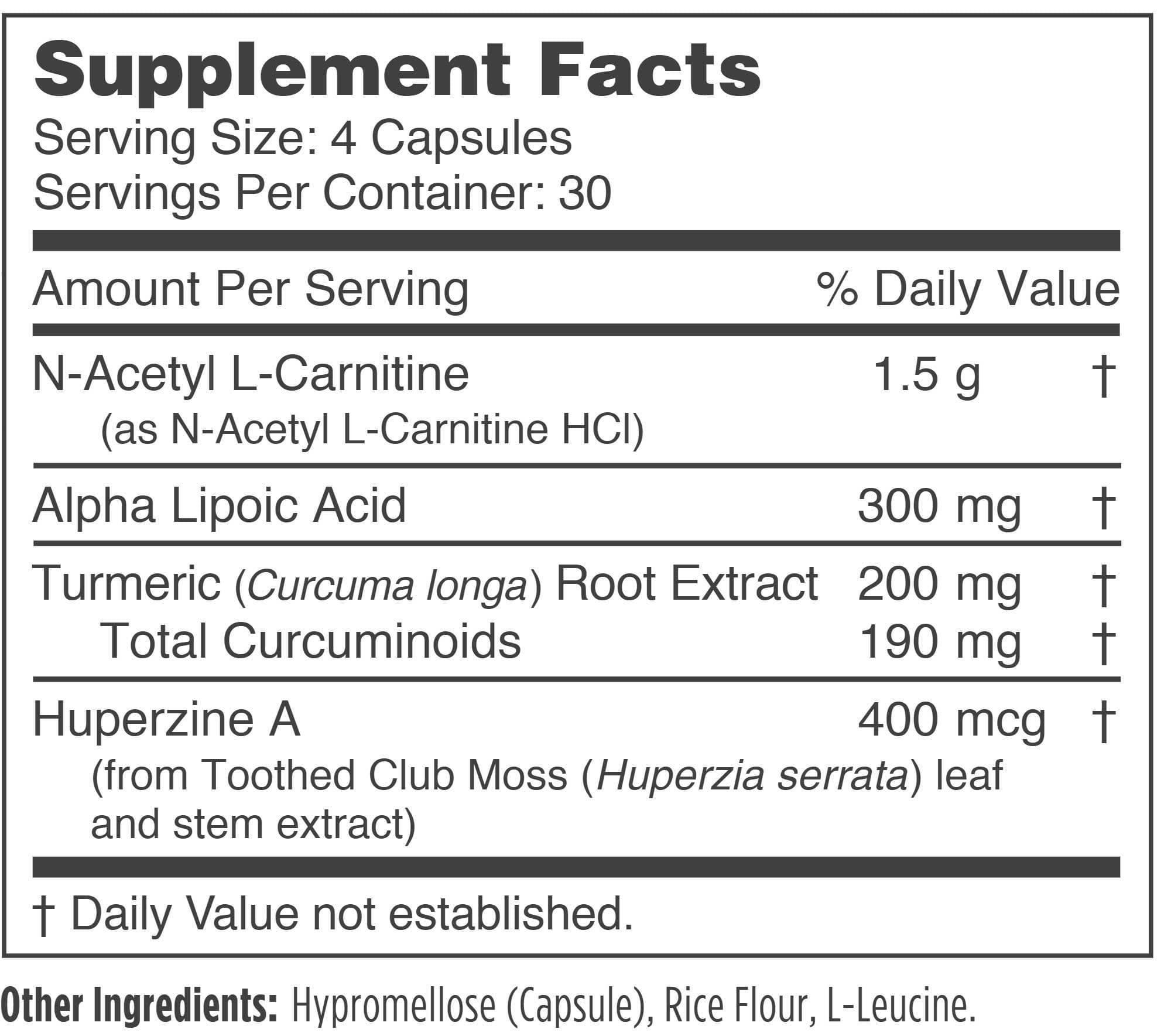 NBI Brain Blend (Formerly Mitoforte) Ingredients