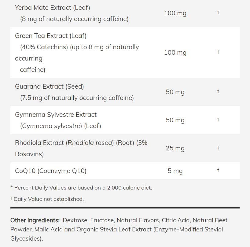 NOW Sports Arginine Stack (Formerly Arginine Power Super Stack) Ingredients