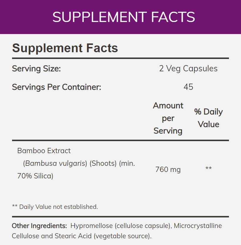 NOW Solutions Bamboo Silica Beauty Ingredients