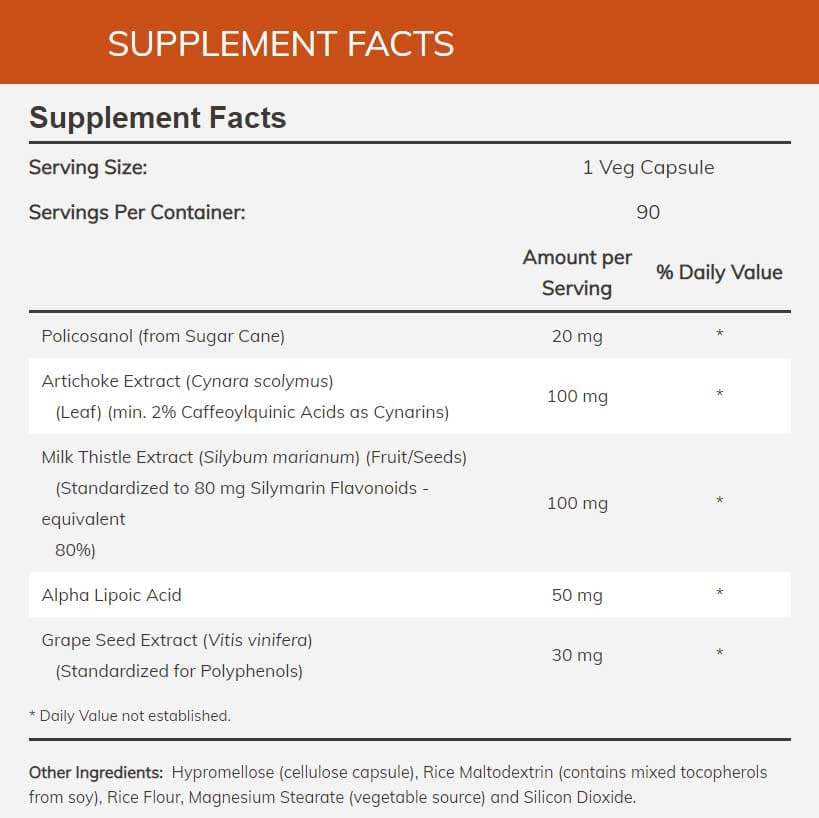 NOW Double Strength Policosanol Ingredients