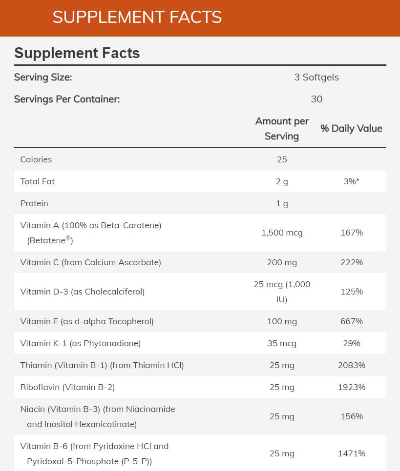 NOW EVE Women's Multi Ingredients
