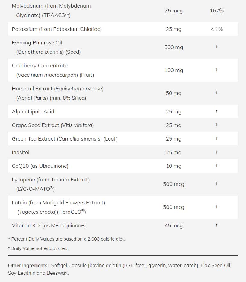 NOW EVE Women's Multi Ingredients