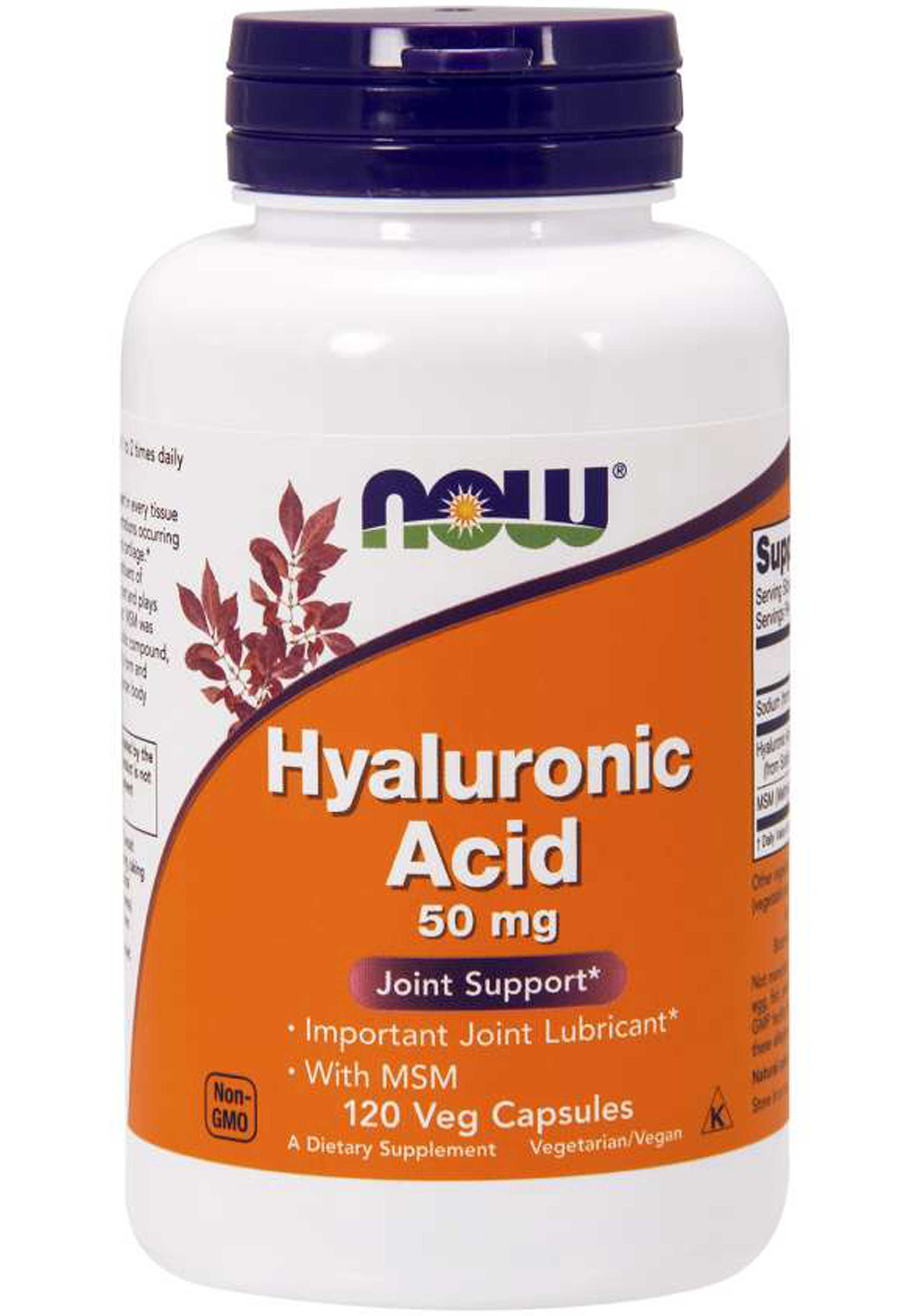 NOW Hyaluronic Acid with MSM 50 mg