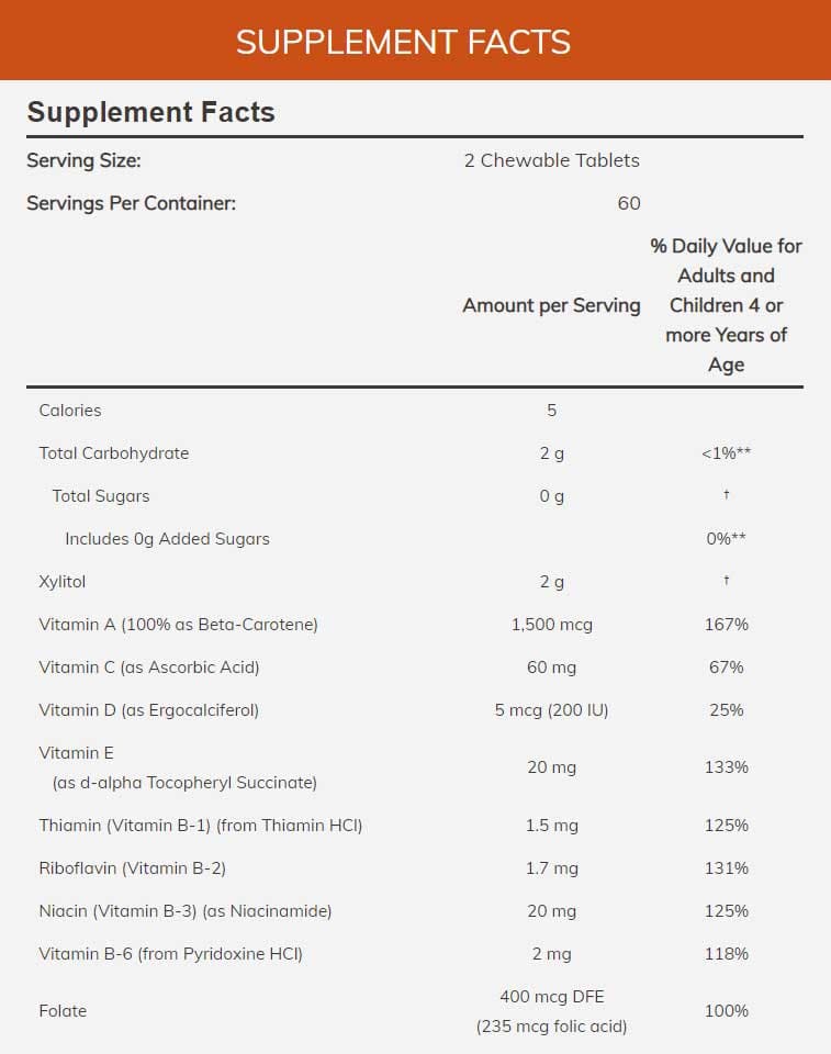 NOW Kid Vits Berry Blast Ingredients