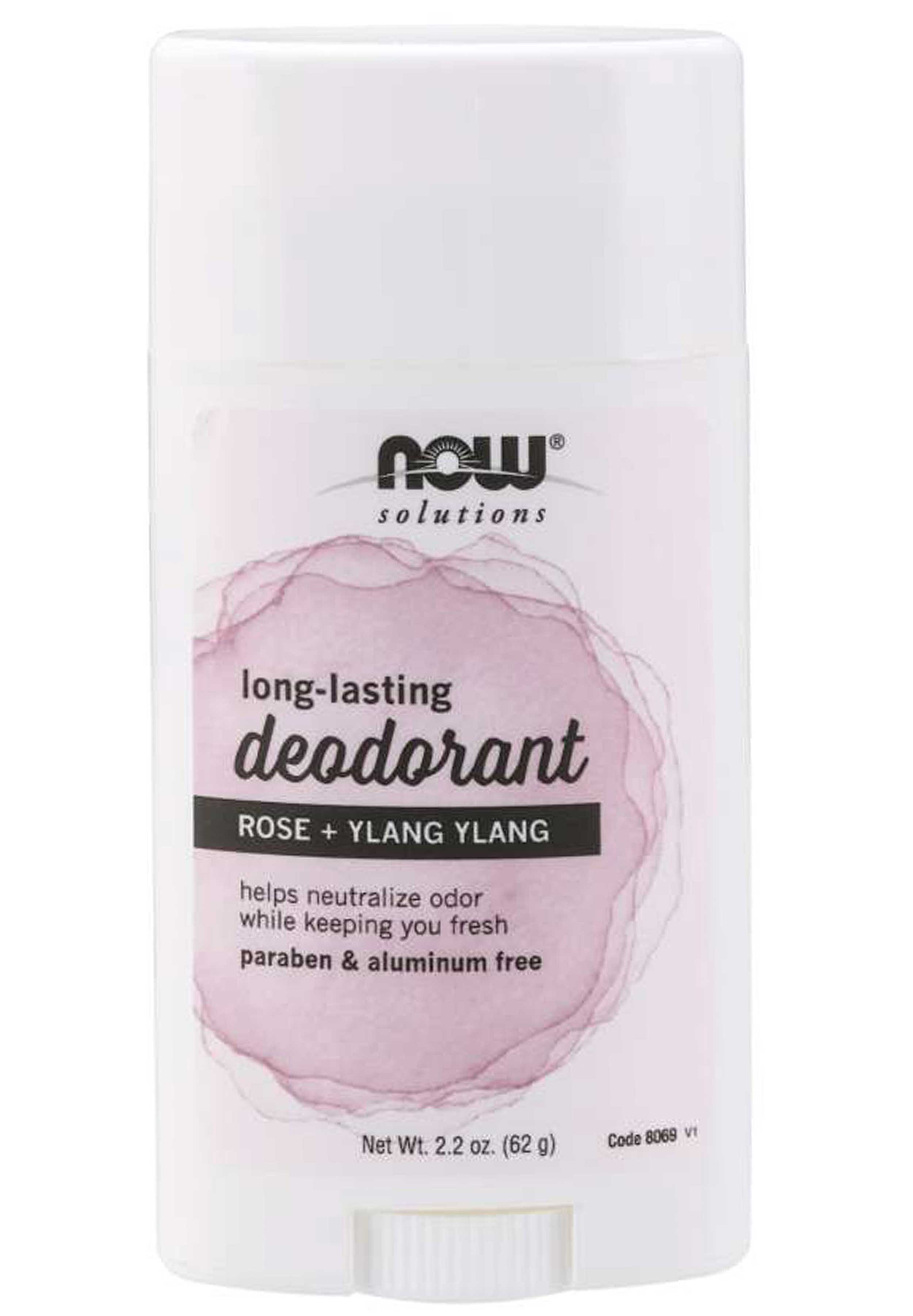 NOW Solutions Long-Lasting Deodorant - Rose + Ylang Ylang