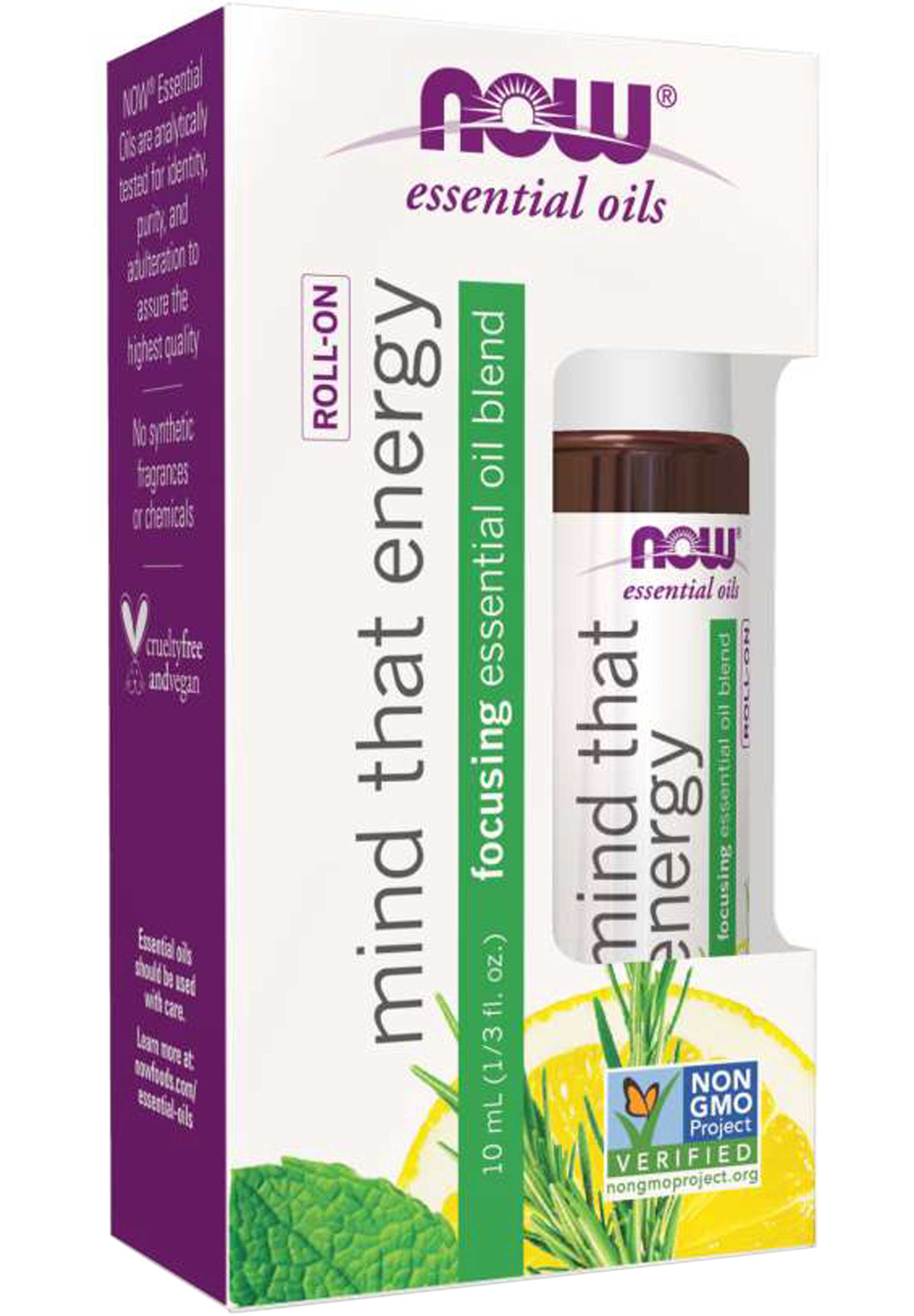 NOW Essential Oils Mind That Energy Roll-On