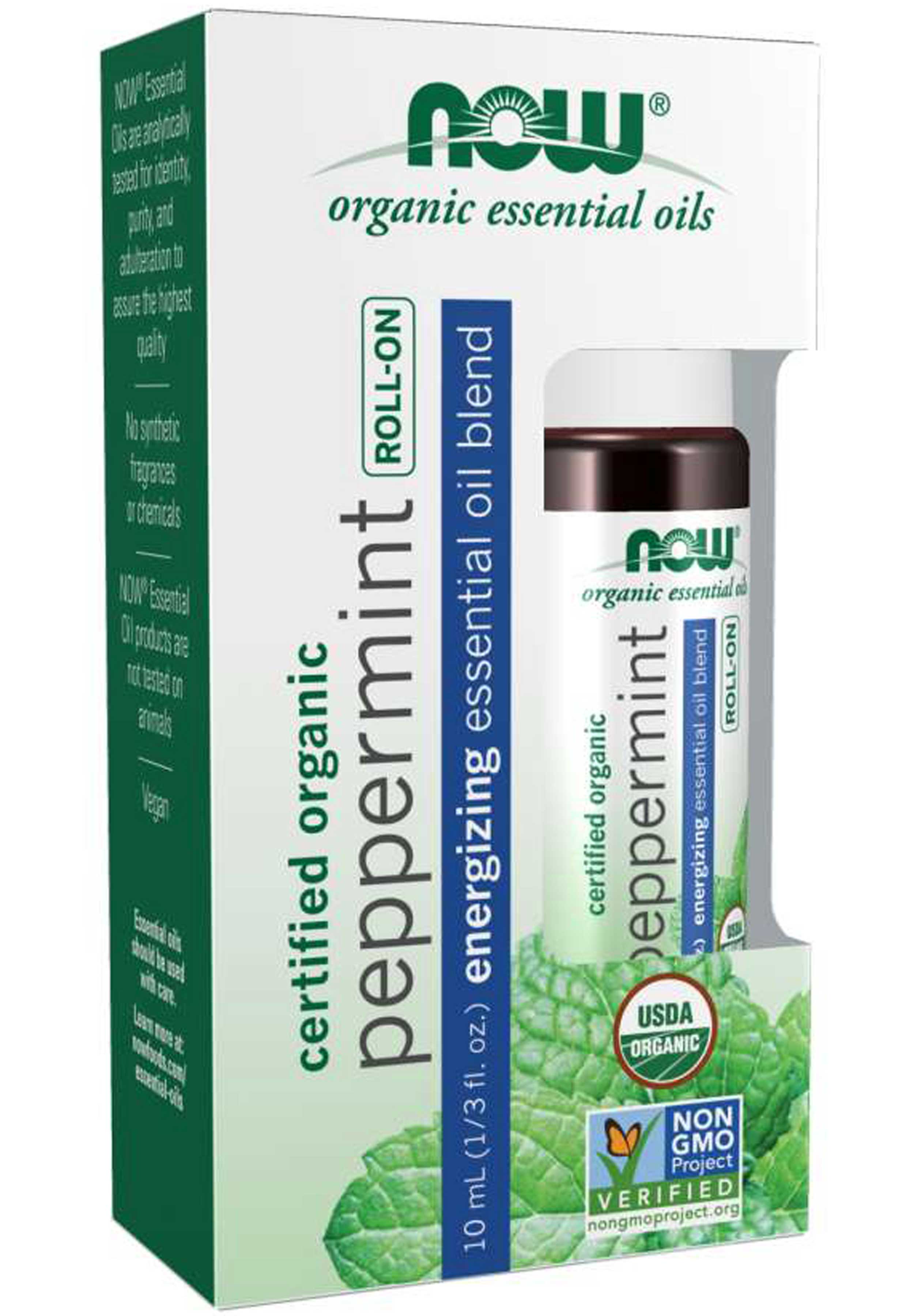 NOW Organic Essential Oils Peppermint Roll-On