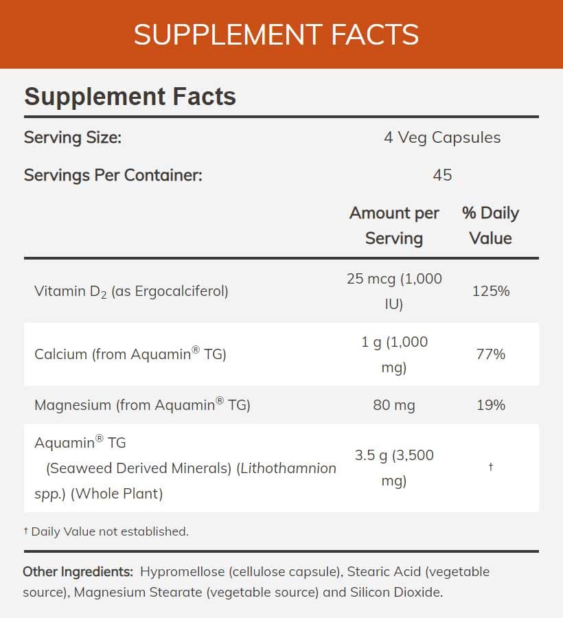 NOW Red Mineral Algae Ingredients