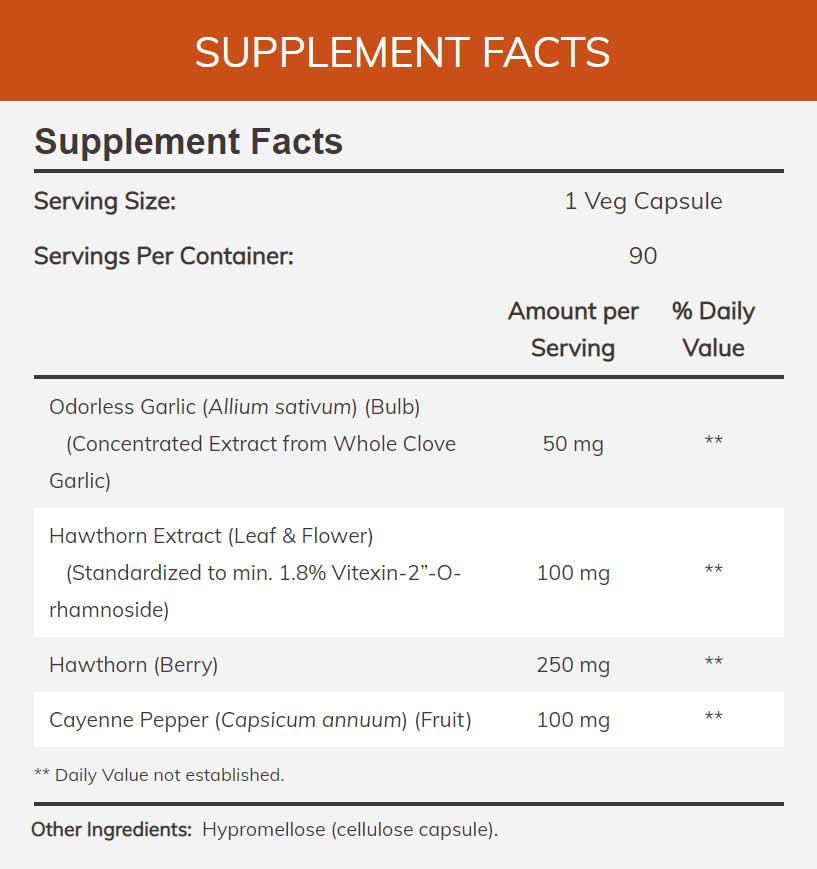 NOW Super Odorless Garlic Ingredients