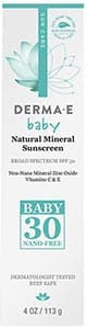 DermaE Natural Bodycare Natural Min Baby Sunscreen SPF 30