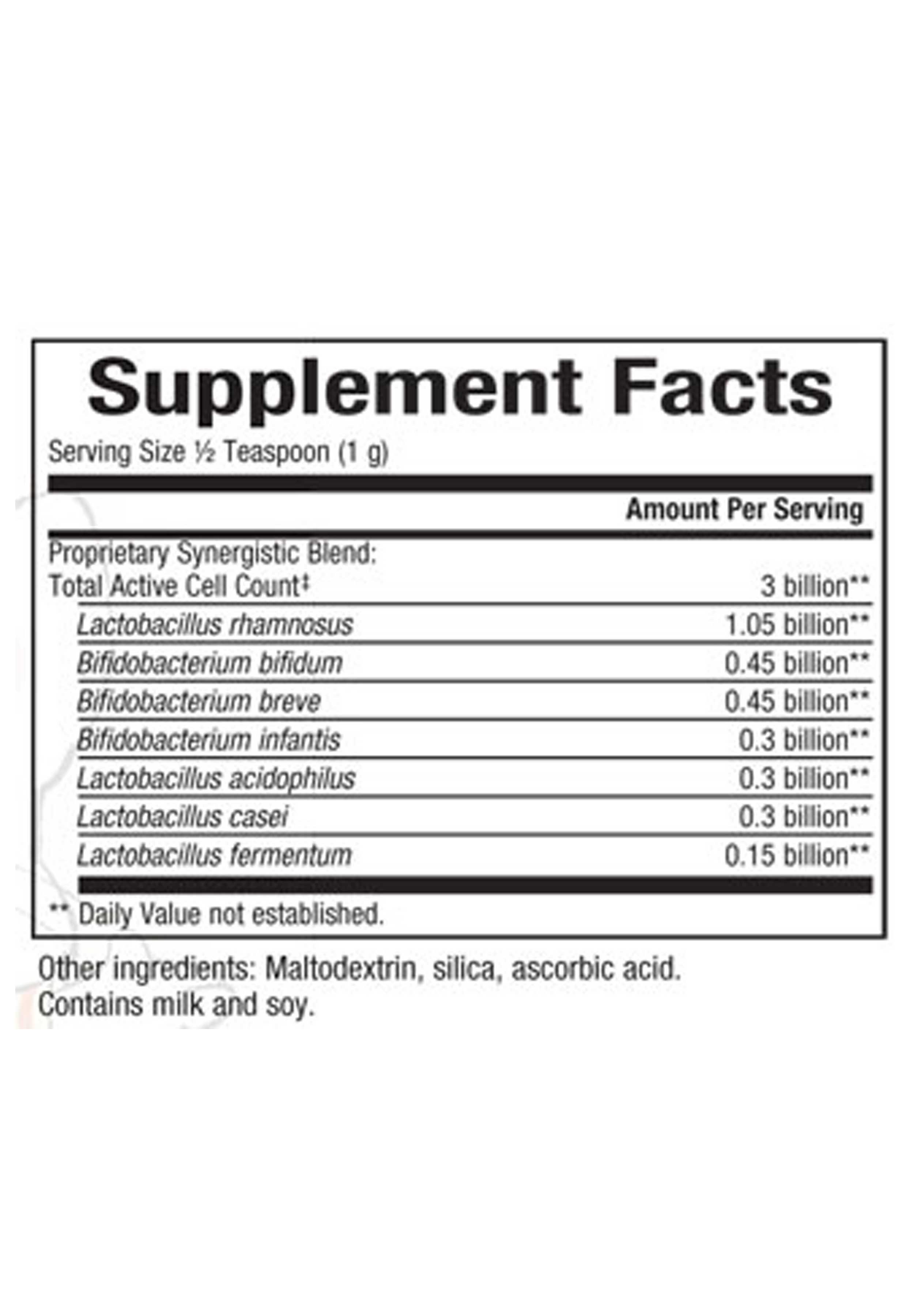 Natural Factors Big Friends Multi-Probiotic Powder Ingredients